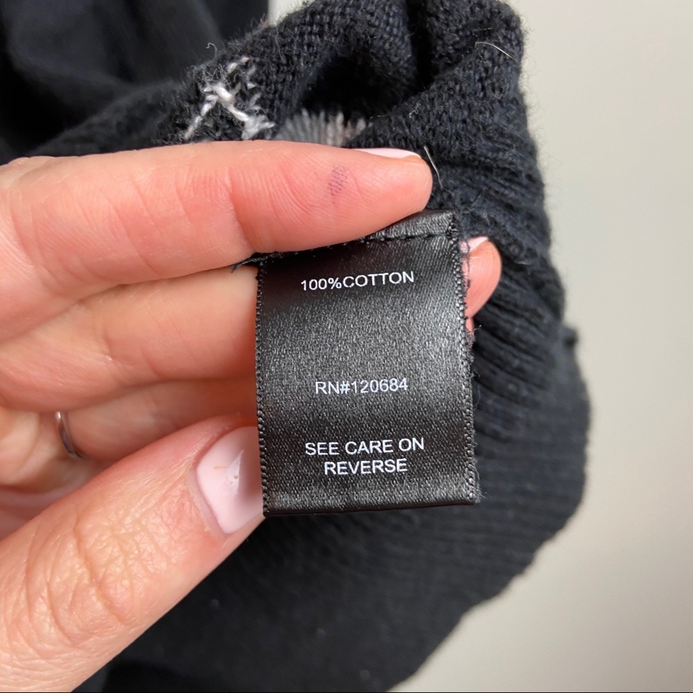 Torrid Black Sweater White Bow Print - Picture 4 of 6